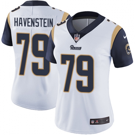 Women's Nike Los Angeles Rams #79 Rob Havenstein White Vapor Untouchable Limited Player NFL Jersey