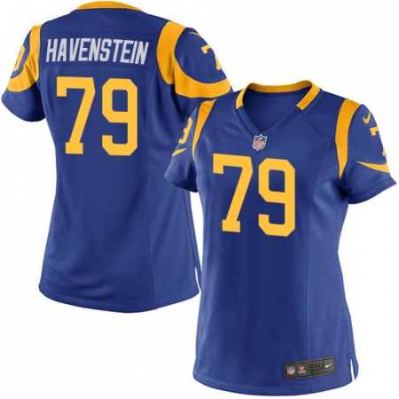 Women's Nike Los Angeles Rams #79 Rob Havenstein Game Royal Blue Alternate NFL Jersey