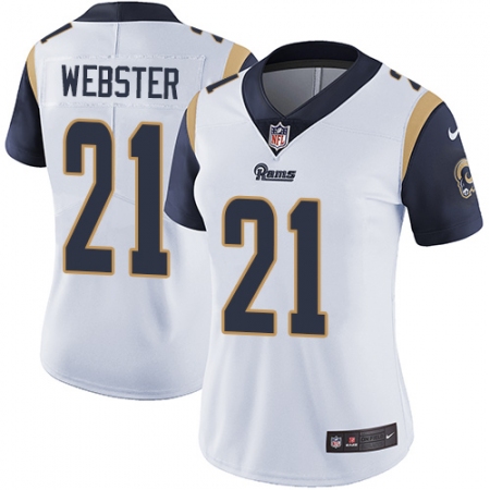 Women's Nike Los Angeles Rams #21 Kayvon Webster White Vapor Untouchable Limited Player NFL Jersey