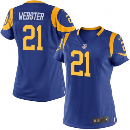 Women's Nike Los Angeles Rams #21 Kayvon Webster Game Royal Blue Alternate NFL Jersey
