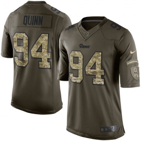 Youth Nike Los Angeles Rams #94 Robert Quinn Elite Green Salute to Service NFL Jersey