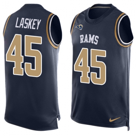 Men's Nike Los Angeles Rams #45 Zach Laskey Limited Navy Blue Player Name & Number Tank Top NFL Jersey
