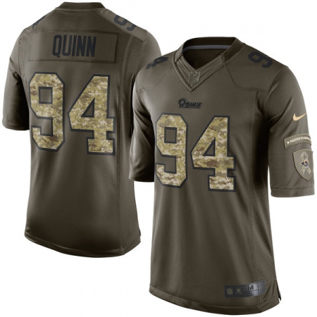 Men's Nike Los Angeles Rams #94 Robert Quinn Elite Green Salute to Service NFL Jersey