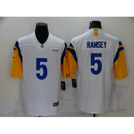 Men's Los Angeles Rams #5 Jalen Ramsey Nike White Alternate Limited Jersey