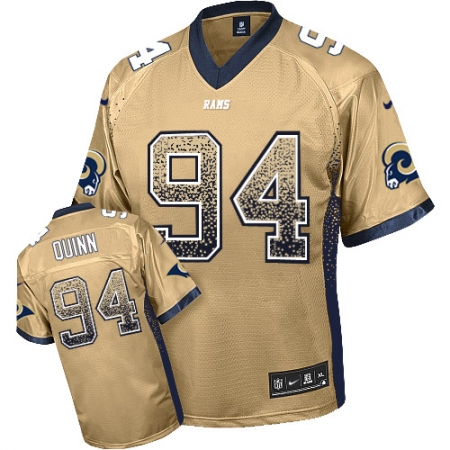Men's Nike Los Angeles Rams #94 Robert Quinn Elite Gold Drift Fashion NFL Jersey