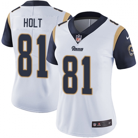 Women's Nike Los Angeles Rams #81 Torry Holt White Vapor Untouchable Limited Player NFL Jersey