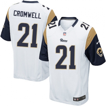 Men's Nike Los Angeles Rams #21 Nolan Cromwell Game White NFL Jersey