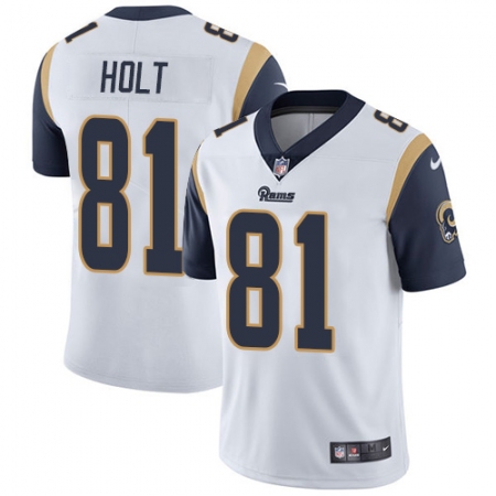 Men's Nike Los Angeles Rams #81 Torry Holt White Vapor Untouchable Limited Player NFL Jersey