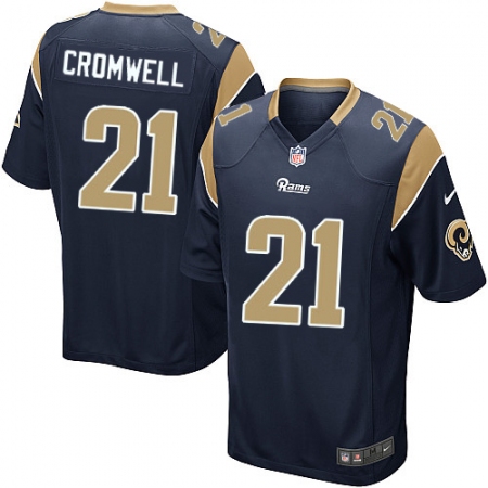 Men's Nike Los Angeles Rams #21 Nolan Cromwell Game Navy Blue Team Color NFL Jersey