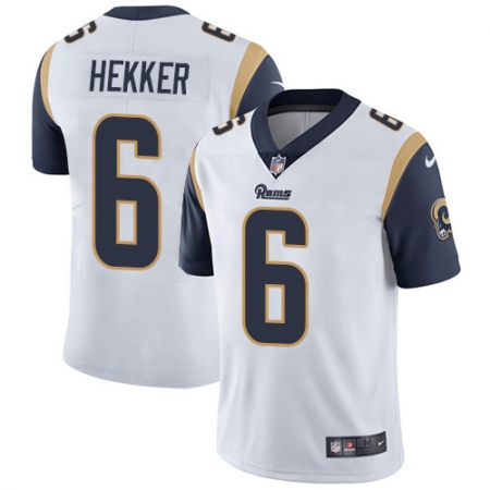 Men's Nike Los Angeles Rams #6 Johnny Hekker White Vapor Untouchable Limited Player NFL Jersey