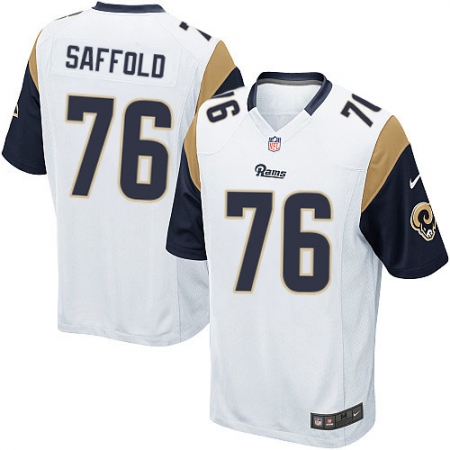 Men's Nike Los Angeles Rams #76 Rodger Saffold Game White NFL Jersey