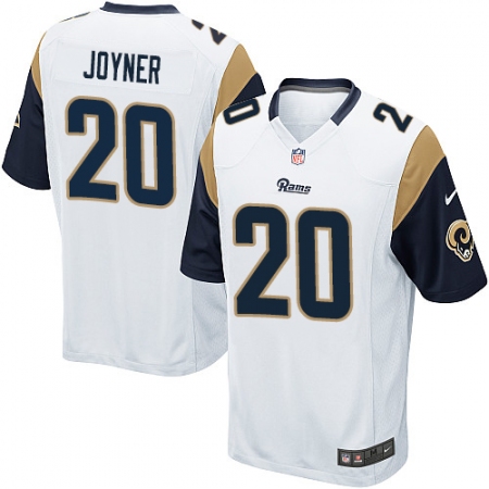 Men's Nike Los Angeles Rams #20 Lamarcus Joyner Game White NFL Jersey
