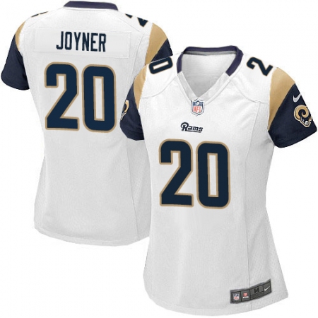 Women's Nike Los Angeles Rams #20 Lamarcus Joyner Game White NFL Jersey