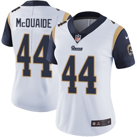 Women's Nike Los Angeles Rams #44 Jacob McQuaide White Vapor Untouchable Limited Player NFL Jersey