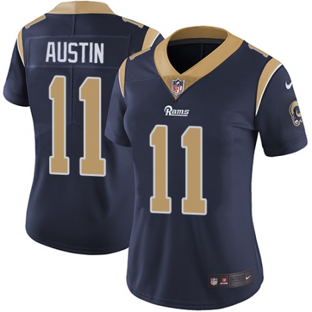 Women's Nike Los Angeles Rams #11 Tavon Austin Elite Navy Blue Team Color NFL Jersey