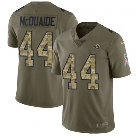 Men's Nike Los Angeles Rams #44 Jacob McQuaide Limited Olive/Camo 2017 Salute to Service NFL Jersey