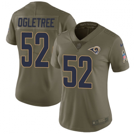 Women's Nike Los Angeles Rams #52 Alec Ogletree Limited Olive 2017 Salute to Service NFL Jersey