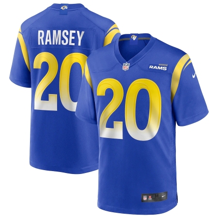 Men's Los Angeles Rams #20 Jalen Ramsey Blue Nike Royal Vapor Limited Jersey.webp