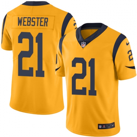 Men's Nike Los Angeles Rams #21 Kayvon Webster Limited Gold Rush Vapor Untouchable NFL Jersey