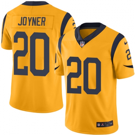 Men's Nike Los Angeles Rams #20 Lamarcus Joyner Limited Gold Rush Vapor Untouchable NFL Jersey