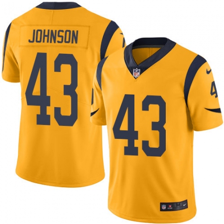 Youth Nike Los Angeles Rams #43 John Johnson Limited Gold Rush Vapor Untouchable NFL Jersey
