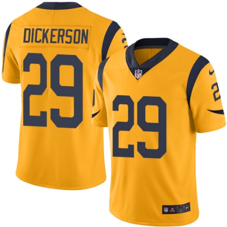 Men's Nike Los Angeles Rams #29 Eric Dickerson Limited Gold Rush Vapor Untouchable NFL Jersey