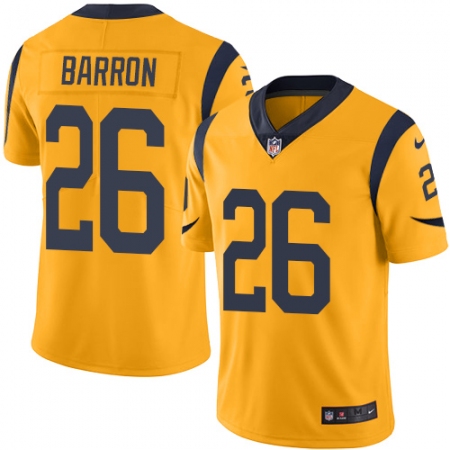 Youth Nike Los Angeles Rams #26 Mark Barron Limited Gold Rush Vapor Untouchable NFL Jersey