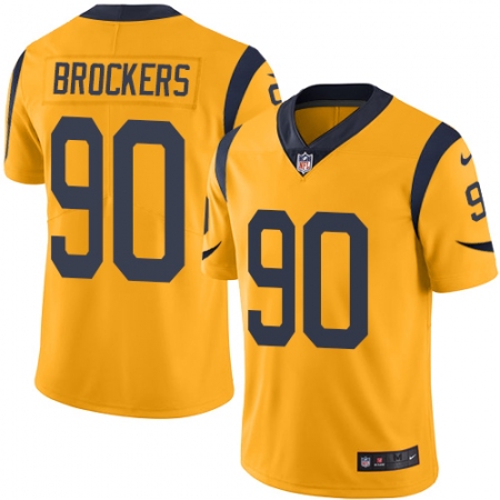 Men's Nike Los Angeles Rams #90 Michael Brockers Limited Gold Rush Vapor Untouchable NFL Jersey