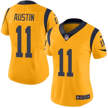 Women's Nike Los Angeles Rams #11 Tavon Austin Limited Gold Rush Vapor Untouchable NFL Jersey