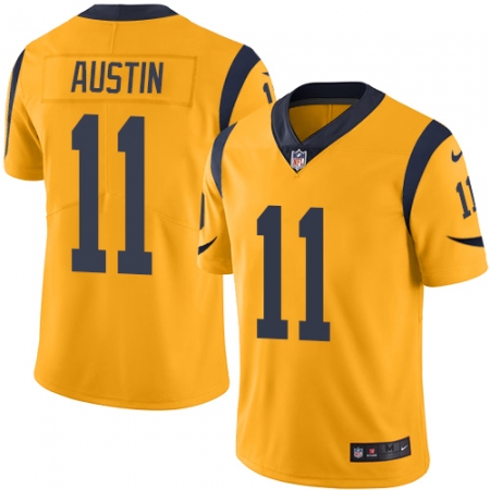 Men's Nike Los Angeles Rams #11 Tavon Austin Limited Gold Rush Vapor Untouchable NFL Jersey