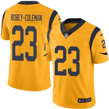 Youth Nike Los Angeles Rams #23 Nickell Robey-Coleman Limited Gold Rush Vapor Untouchable NFL Jersey