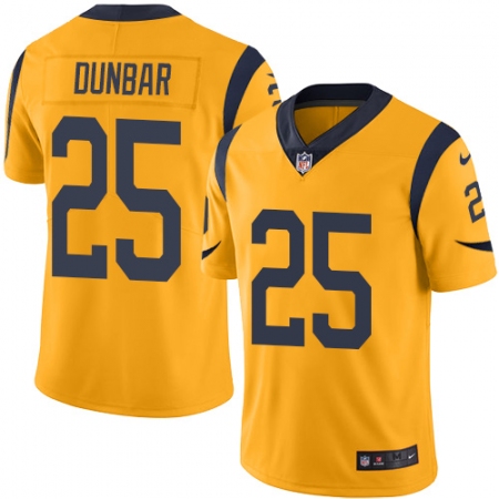 Men's Nike Los Angeles Rams #25 Lance Dunbar Limited Gold Rush Vapor Untouchable NFL Jersey