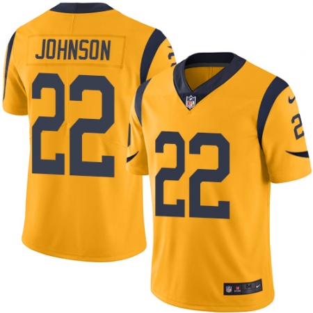 Men's Nike Los Angeles Rams #22 Trumaine Johnson Limited Gold Rush Vapor Untouchable NFL Jersey