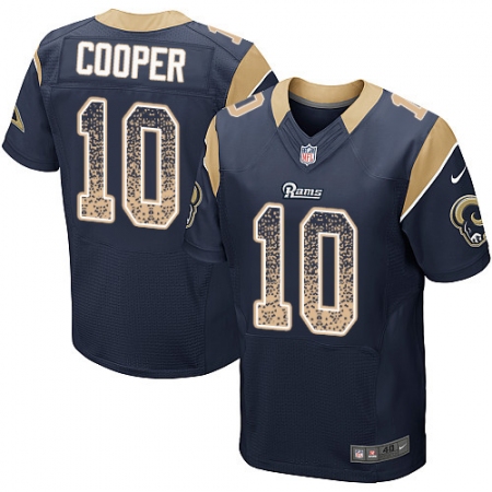 Men's Nike Los Angeles Rams #10 Pharoh Cooper Elite Navy Blue Home Drift Fashion NFL Jersey