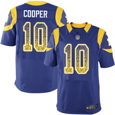 Men's Nike Los Angeles Rams #10 Pharoh Cooper Elite Royal Blue Alternate Drift Fashion NFL Jersey