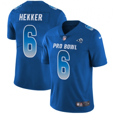 Women's Nike Los Angeles Rams #6 Johnny Hekker Limited Royal Blue 2018 Pro Bowl NFL Jersey