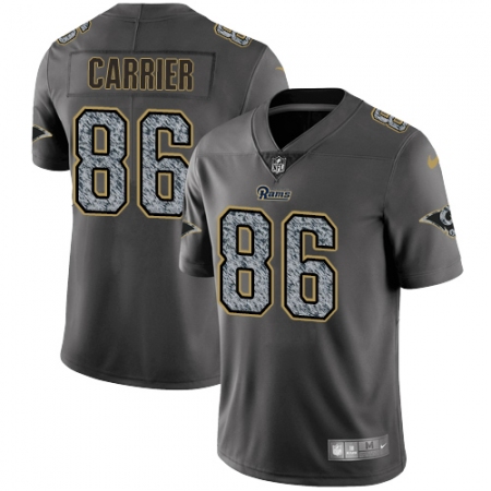 Youth Nike Los Angeles Rams #86 Derek Carrier Gray Static Vapor Untouchable Limited NFL Jersey