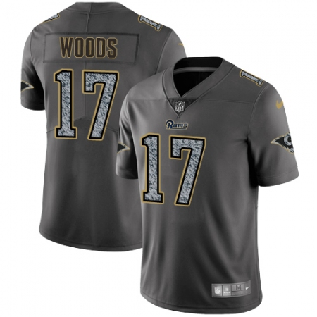 Youth Nike Los Angeles Rams #17 Robert Woods Gray Static Vapor Untouchable Limited NFL Jersey