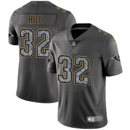 Men's Nike Los Angeles Rams #32 Troy Hill Gray Static Vapor Untouchable Limited NFL Jersey