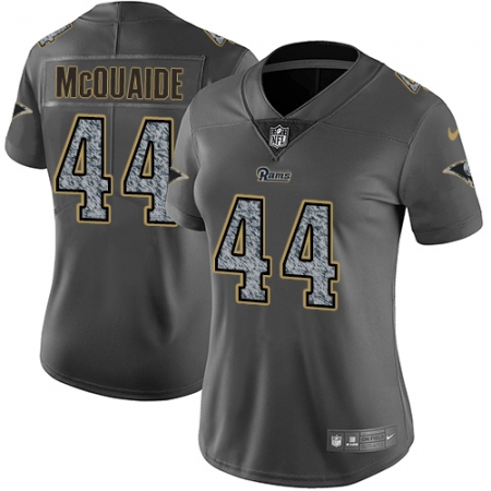 Women's Nike Los Angeles Rams #44 Jacob McQuaide Gray Static Vapor Untouchable Limited NFL Jersey