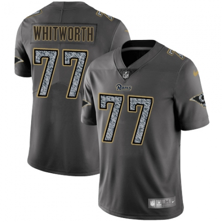 Men's Nike Los Angeles Rams #77 Andrew Whitworth Gray Static Vapor Untouchable Limited NFL Jersey