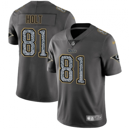 Men's Nike Los Angeles Rams #81 Torry Holt Gray Static Vapor Untouchable Limited NFL Jersey