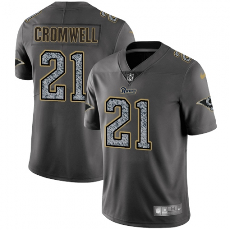 Men's Nike Los Angeles Rams #21 Nolan Cromwell Gray Static Vapor Untouchable Limited NFL Jersey