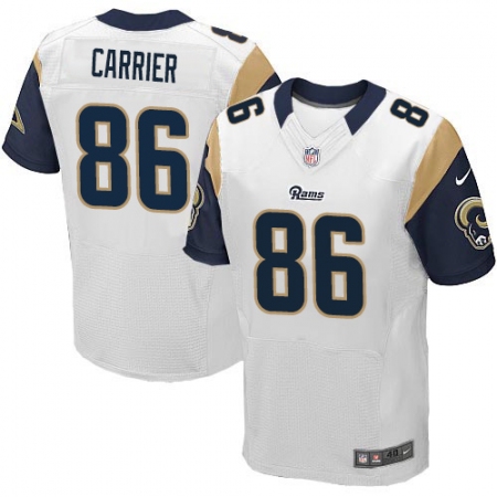 Men's Nike Los Angeles Rams #86 Derek Carrier White Vapor Untouchable Elite Player NFL Jersey