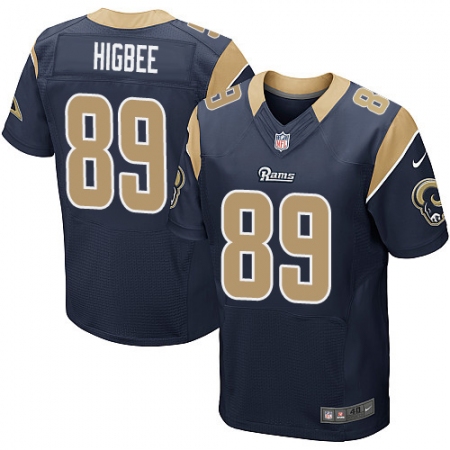 Men's Nike Los Angeles Rams #89 Tyler Higbee Navy Blue Team Color Vapor Untouchable Elite Player NFL Jersey