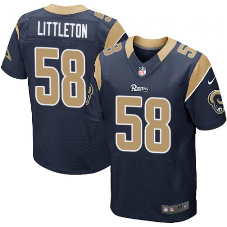 Men's Nike Los Angeles Rams #58 Cory Littleton Navy Blue Team Color Vapor Untouchable Elite Player NFL Jersey