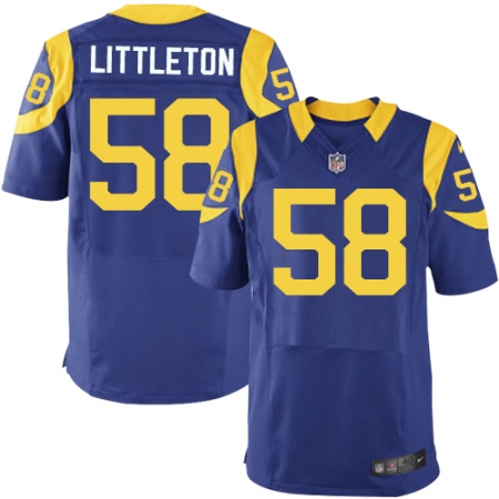 Men's Nike Los Angeles Rams #58 Cory Littleton Royal Blue Alternate Vapor Untouchable Elite Player NFL Jersey