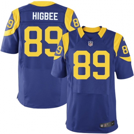 Men's Nike Los Angeles Rams #89 Tyler Higbee Royal Blue Alternate Vapor Untouchable Elite Player NFL Jersey