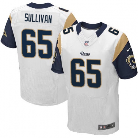 Men's Nike Los Angeles Rams #65 John Sullivan White Vapor Untouchable Elite Player NFL Jersey
