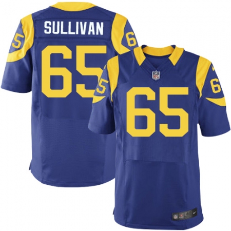 Men's Nike Los Angeles Rams #65 John Sullivan Royal Blue Alternate Vapor Untouchable Elite Player NFL Jersey